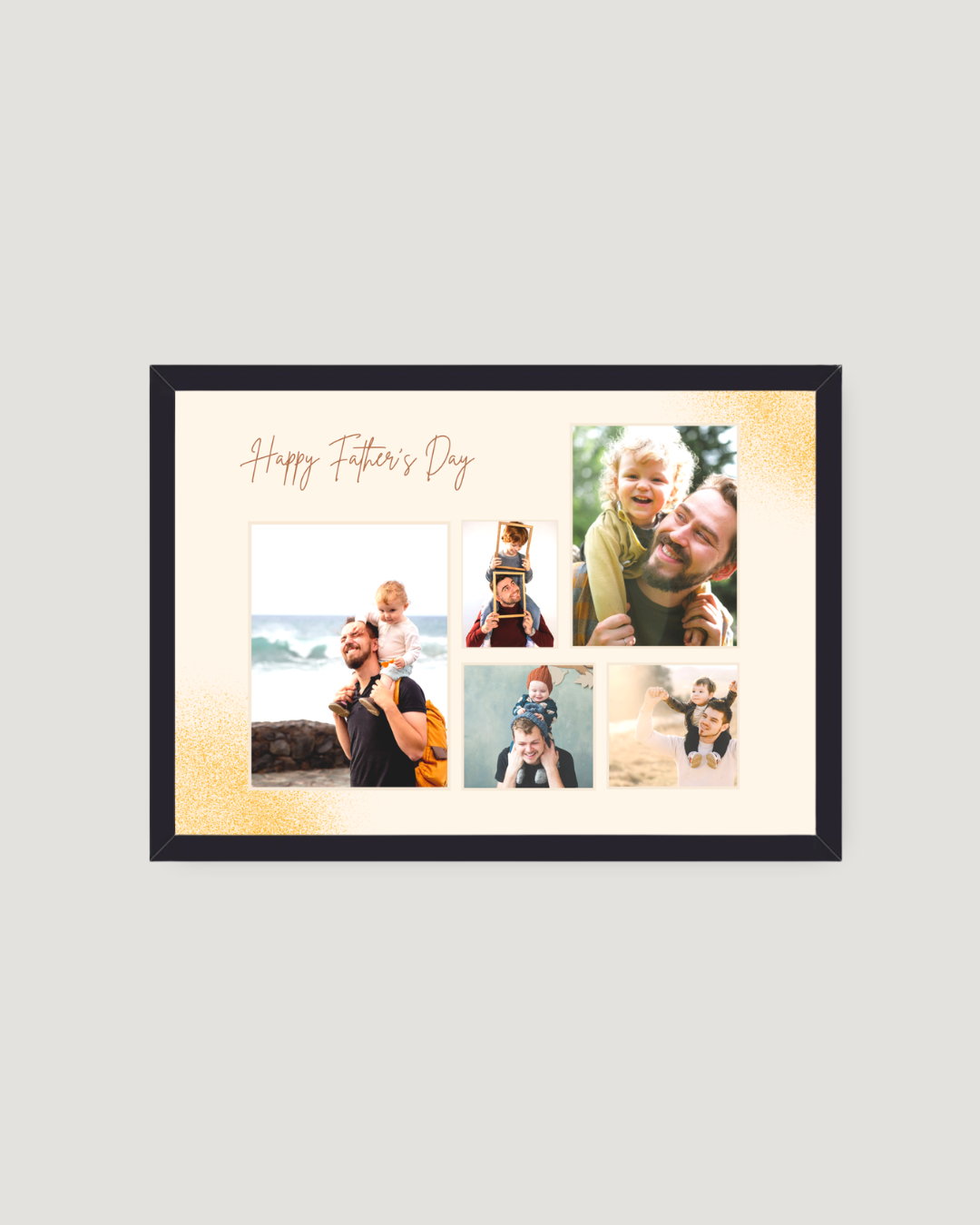 Golden Collage – Father's Day Photo Frame