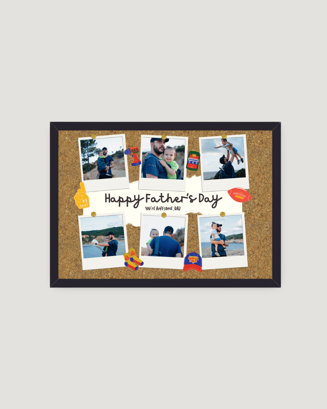 Corkboard Polaroid – Father's Day Photo Frame