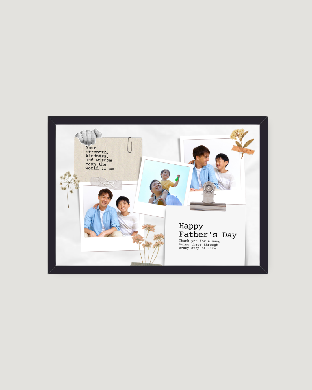 Minimal Scrapbook Notes – Father's Day Frame