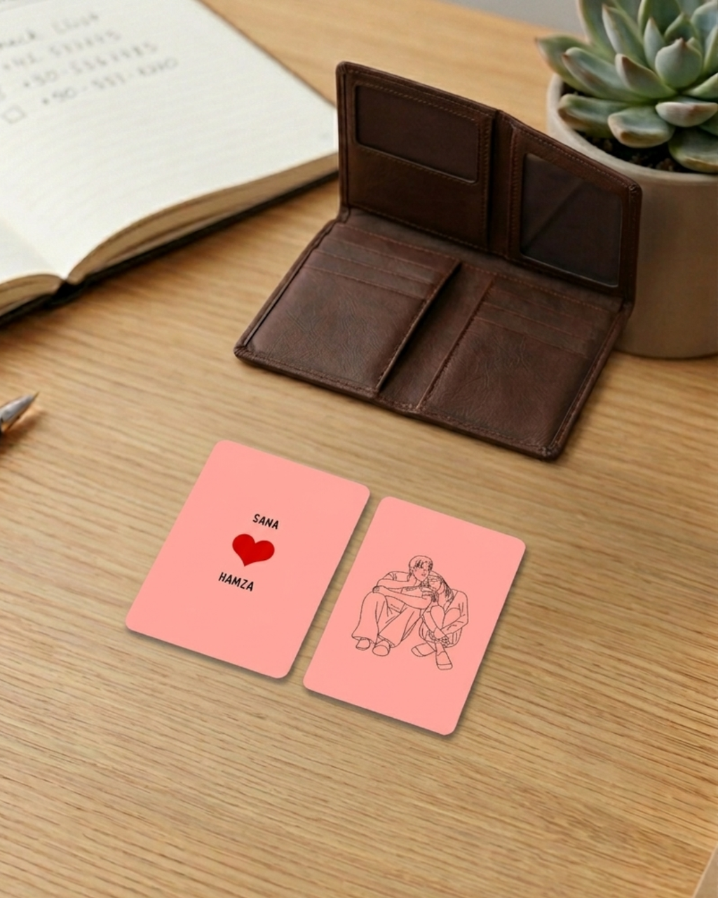 Couple Wallet Card – Cute Illustrated Gift for Partner