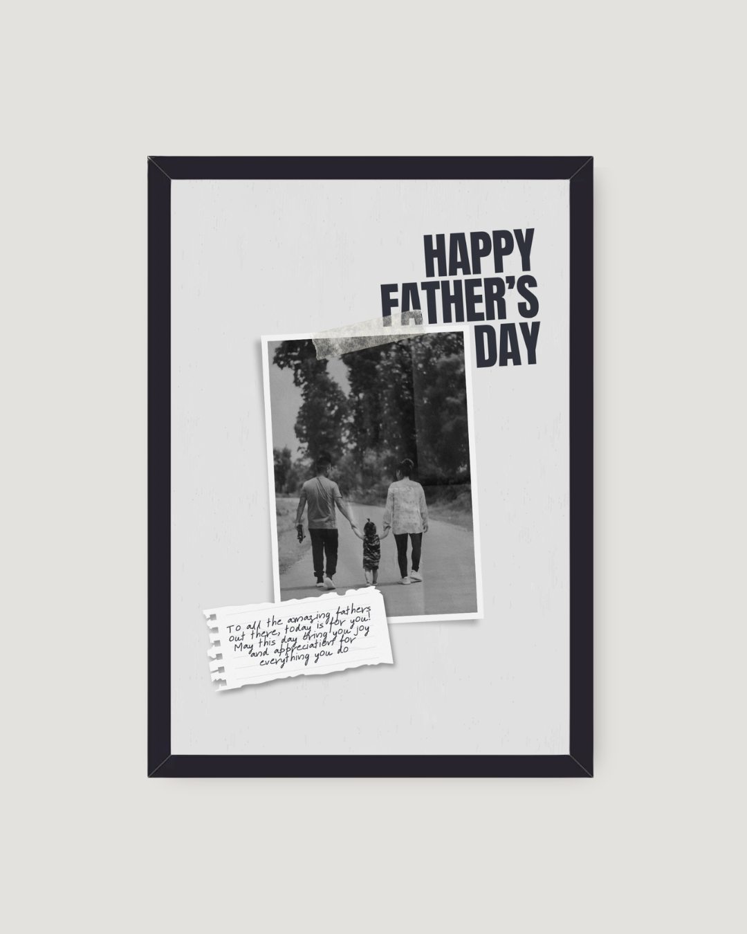 B&W Scrapbook – Father's Day Photo Frame