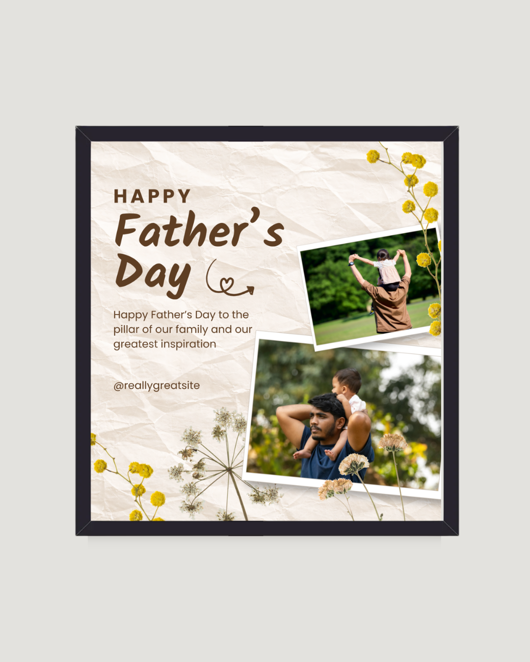 Yellow Botanical Dual – Father's Day Frame