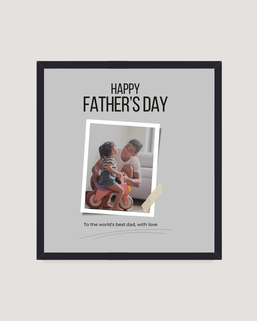 Grey Minimal Polaroid – Father's Day Frame