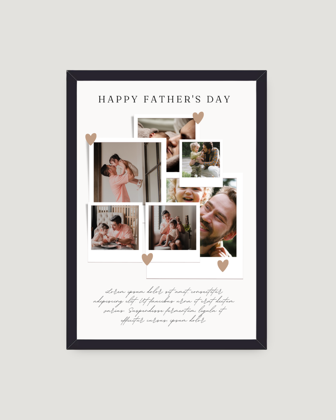 Minimal Heart Collage – Father's Day Frame