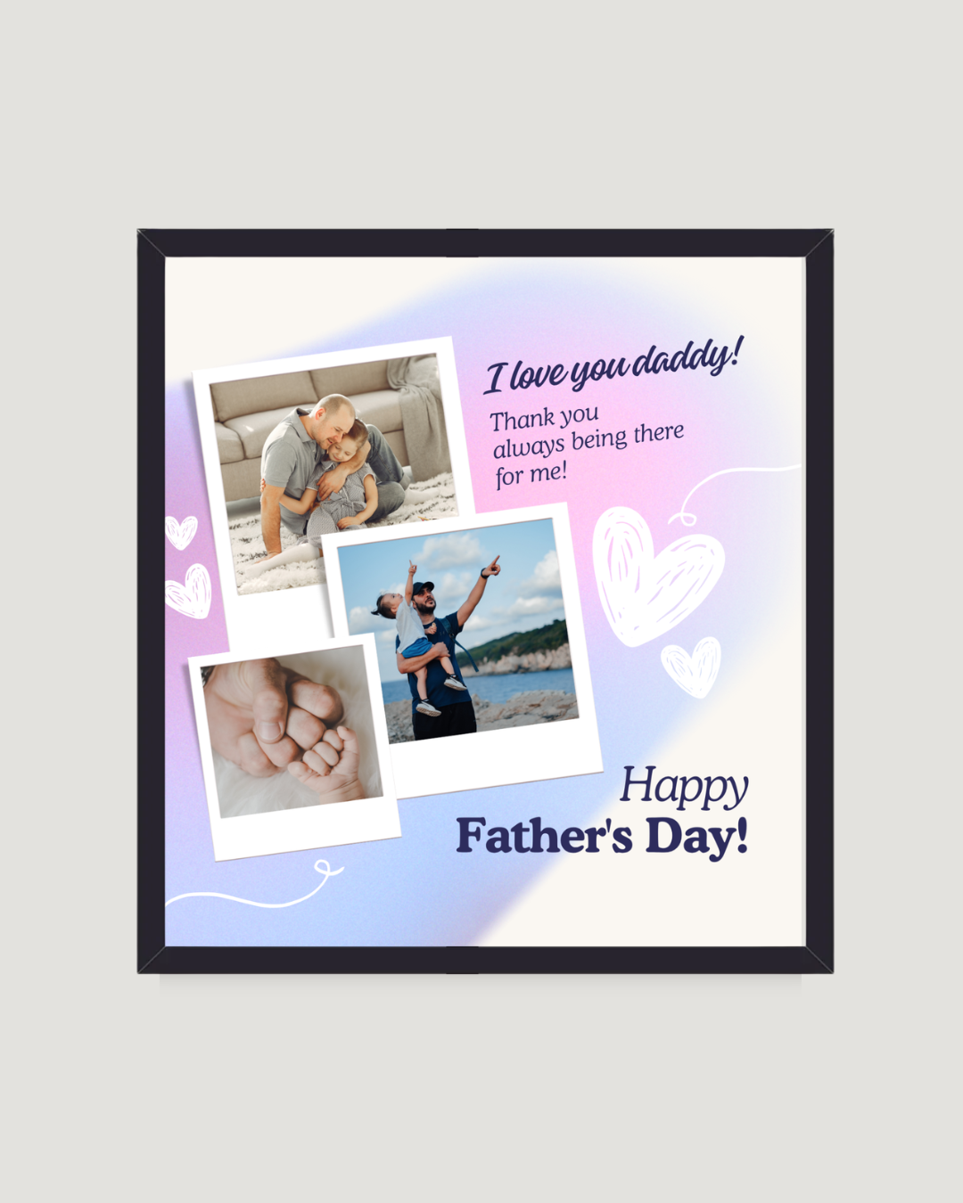 Purple Gradient Collage – Father's Day Frame