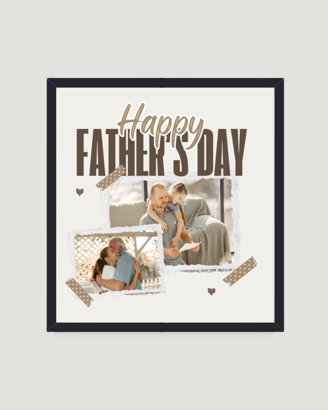 Beige Tape Dual Collage – Father's Day Frame