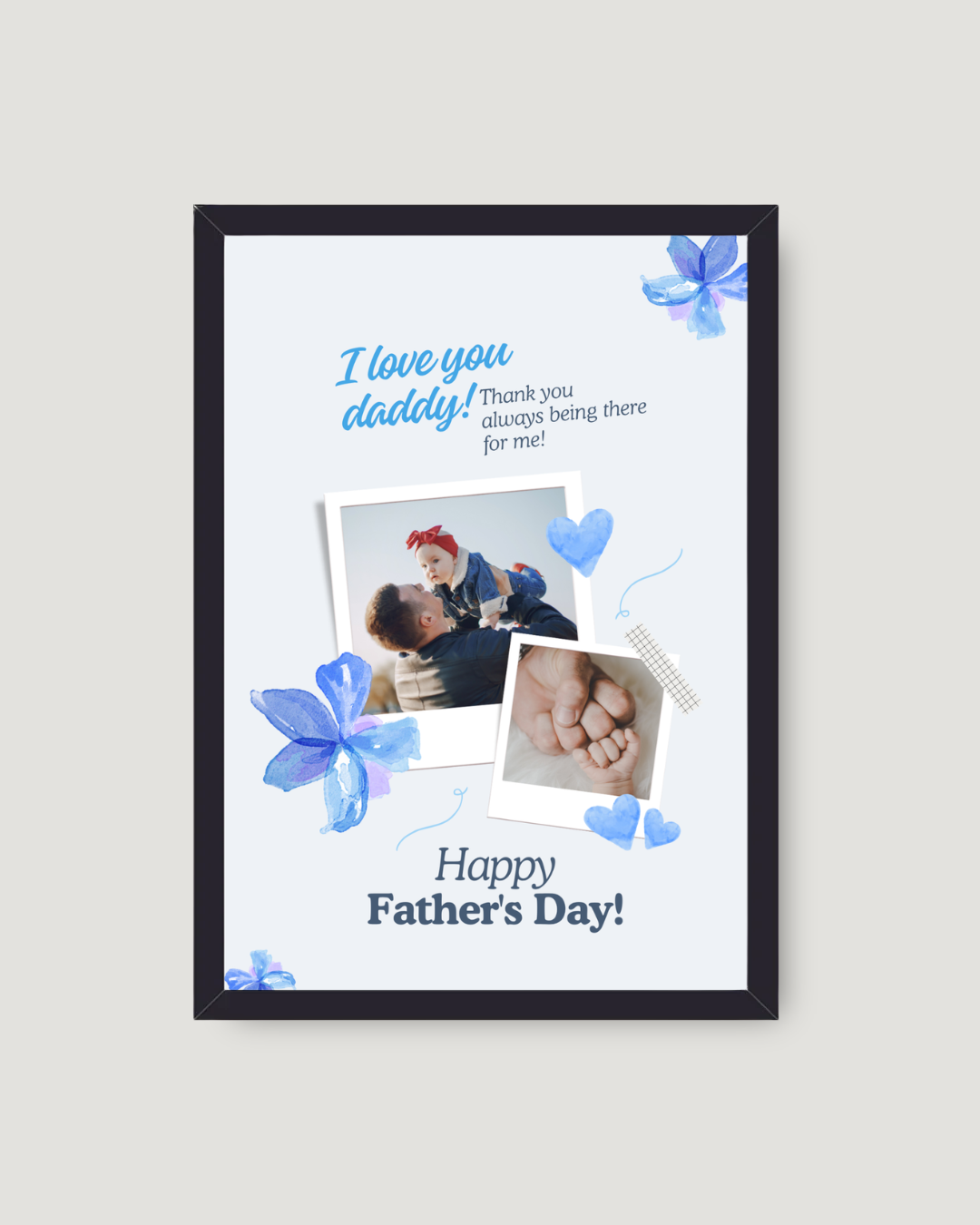 Blue Watercolour – Father's Day Photo Frame