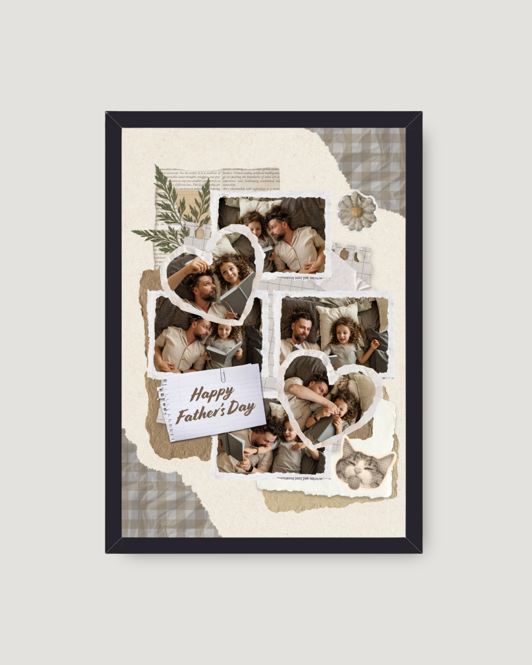 Neutral Scrapbook Moodboard – Father's Day Frame