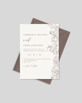 Cream side floral minimal wedding card Pakistan – elegant shadi card A5