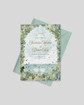 Swan lake watercolor romantic wedding invitation card Pakistan – personalised shadi card A5