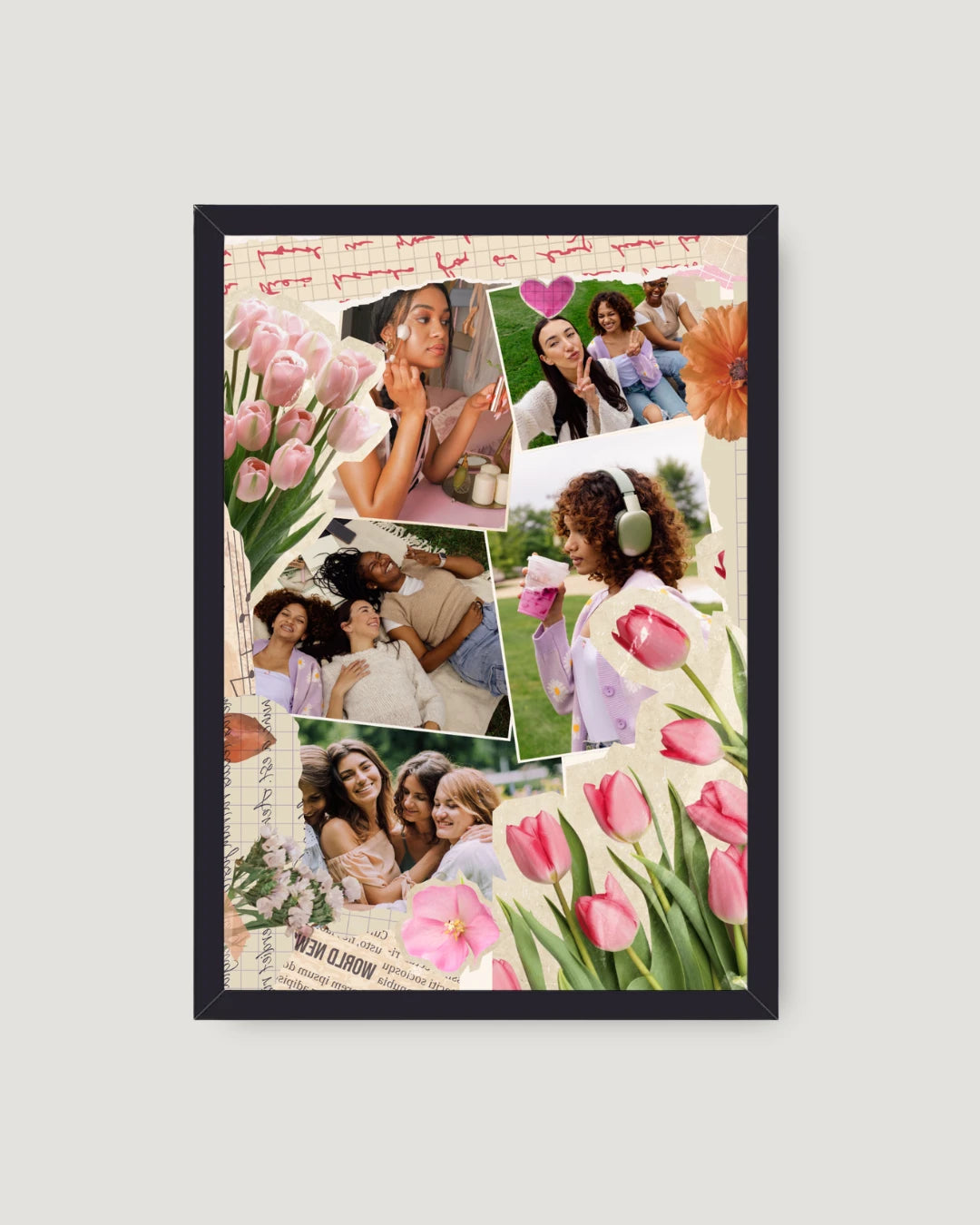 Aesthetic Birthday Photo Collage Frame – Gift for Her