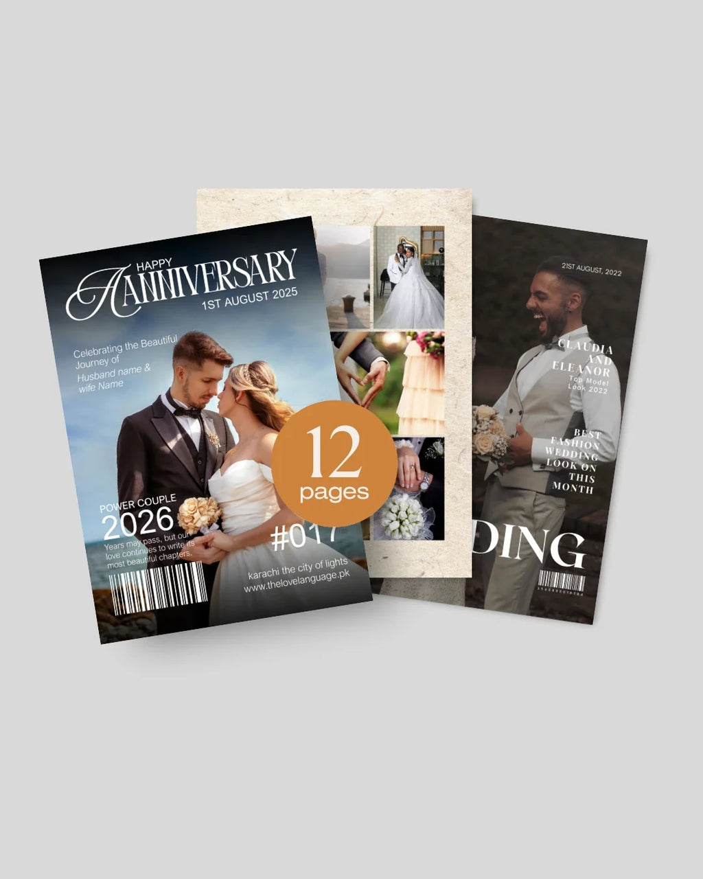 Anniversary Edition personalized photo magazine cover Pakistan – A4 12-page keepsake gift