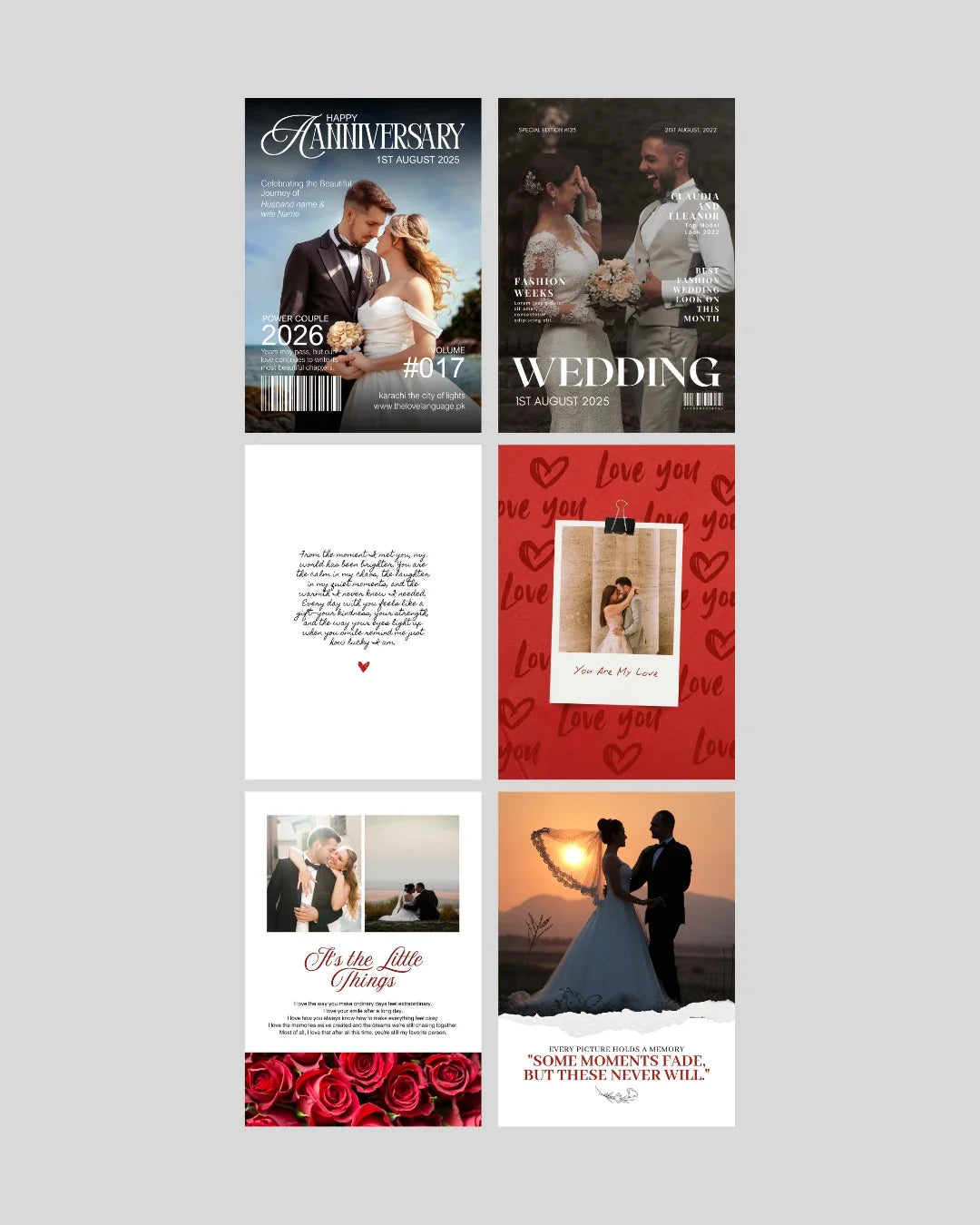 Anniversary Edition personalized photo magazine cover Pakistan – A4 12-page keepsake gift
