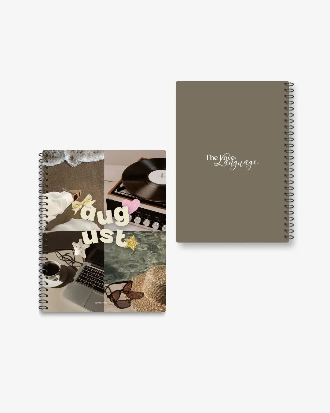 august summer moodboard aesthetic spiral notebook Pakistan – thelovelanguage.pk