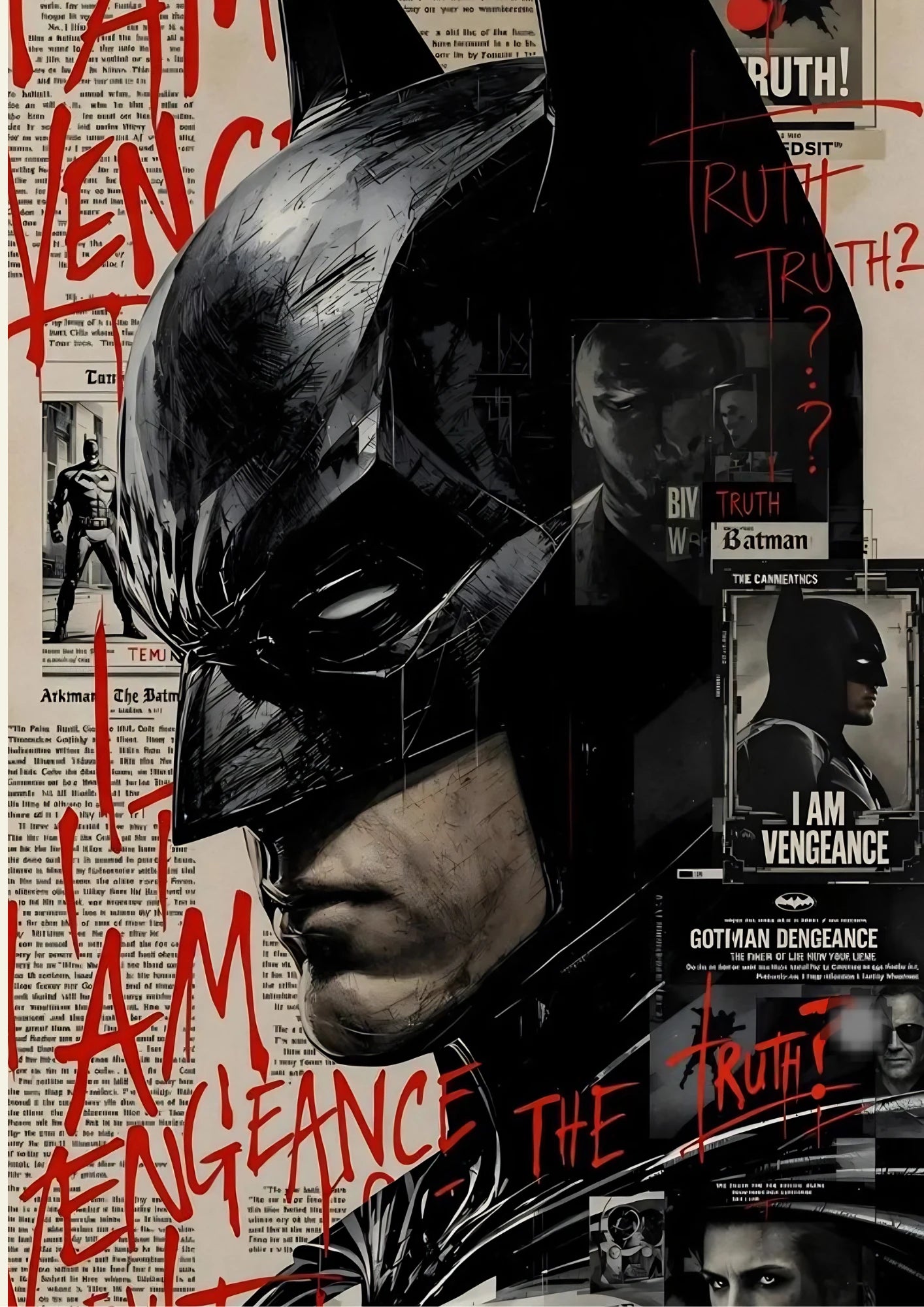 Batman Dark Poster – Superhero Fan Gift