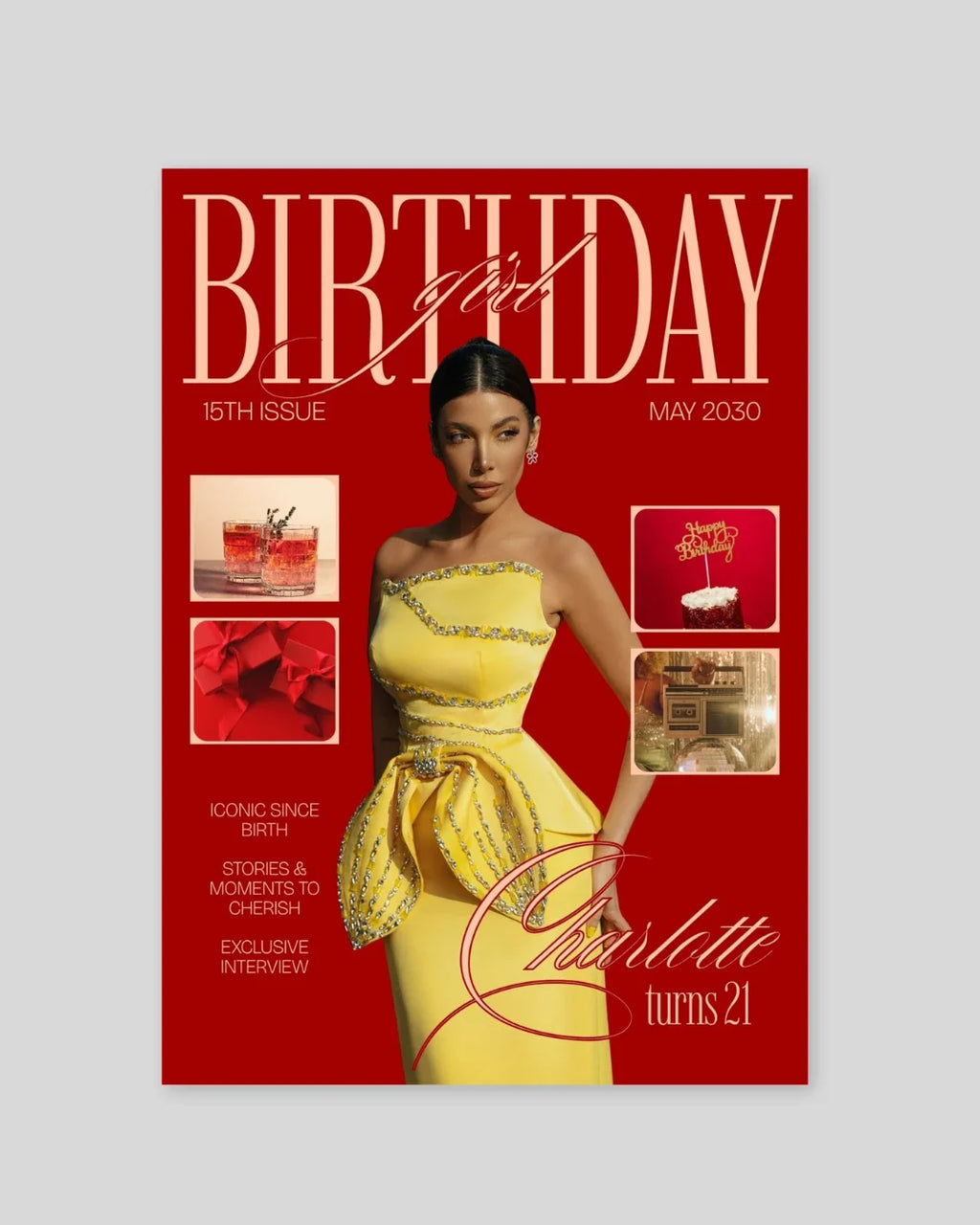 Birthday Edition personalized photo magazine cover Pakistan – A4 12-page keepsake gift