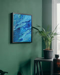 Blue White Marble Swirl Print – Digital Art Lahore