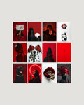Bold red black aesthetic surreal art 12-poster A4 pack wall posters Pakistan by The Love Language
