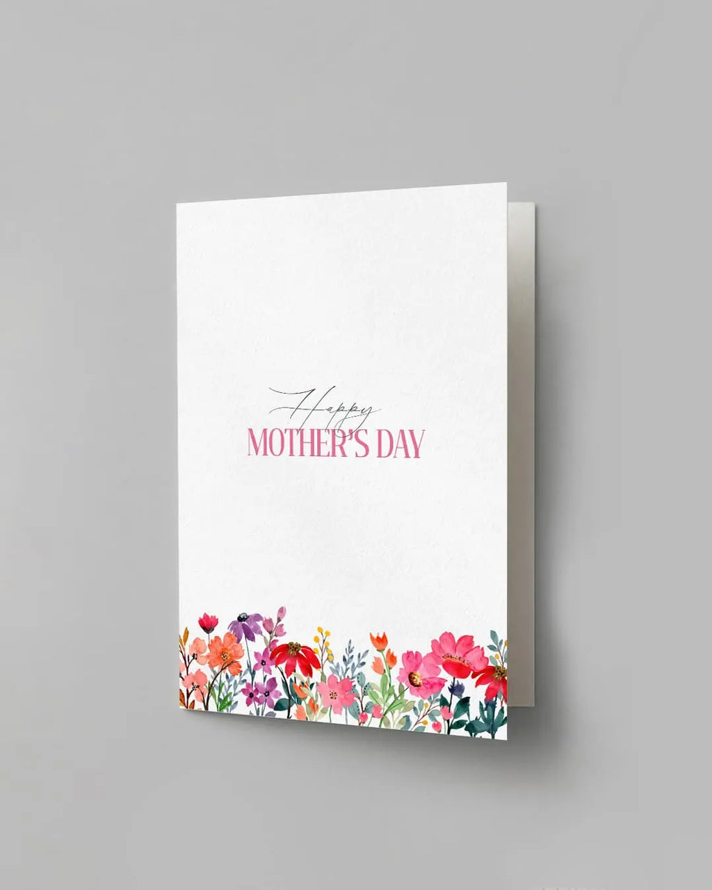 Bold multicolour wildflower garden printed Happy Mother's Day greeting card by The Love Language Pakistan