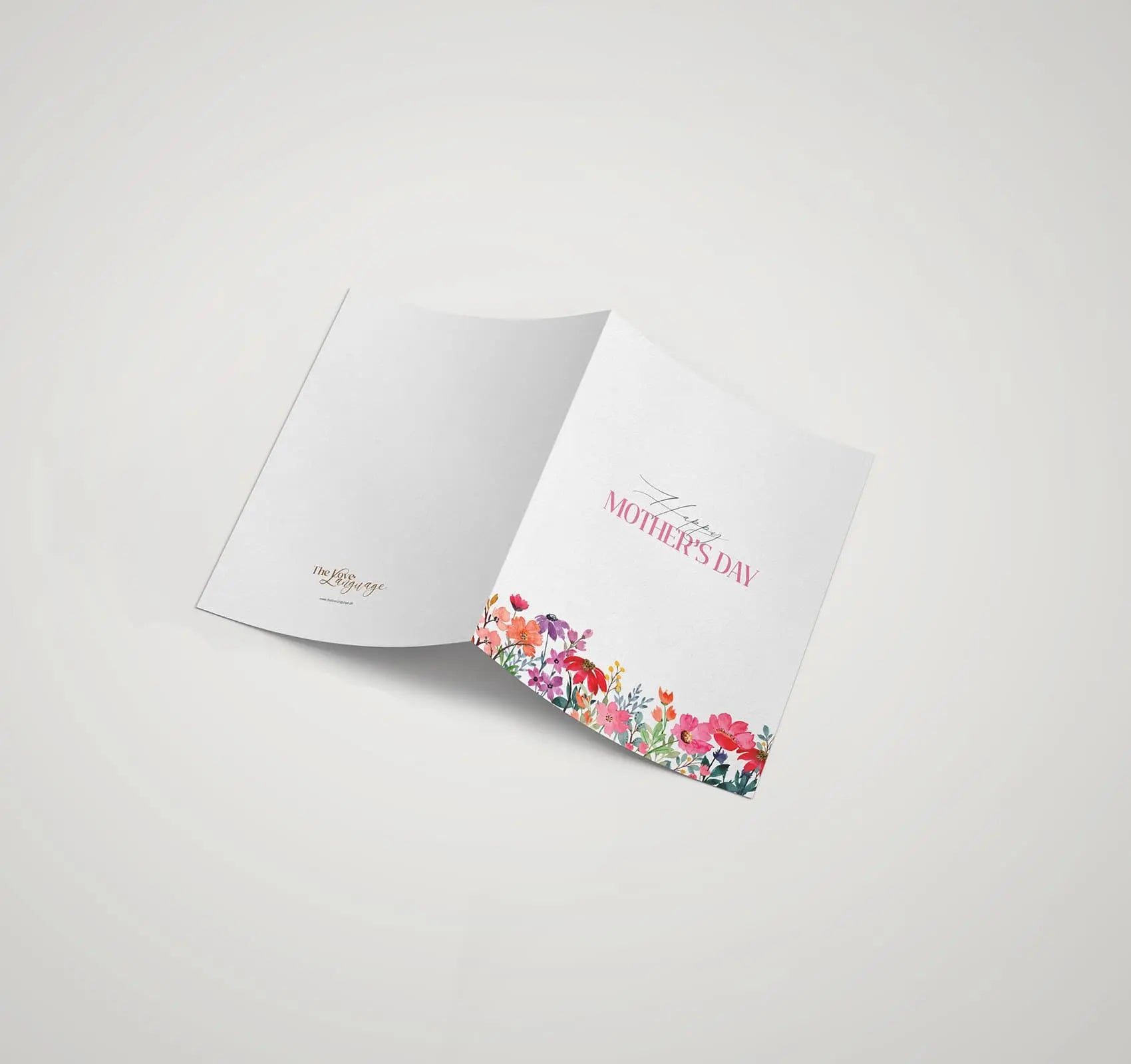 Bold multicolour wildflower garden printed Happy Mother's Day greeting card by The Love Language Pakistan