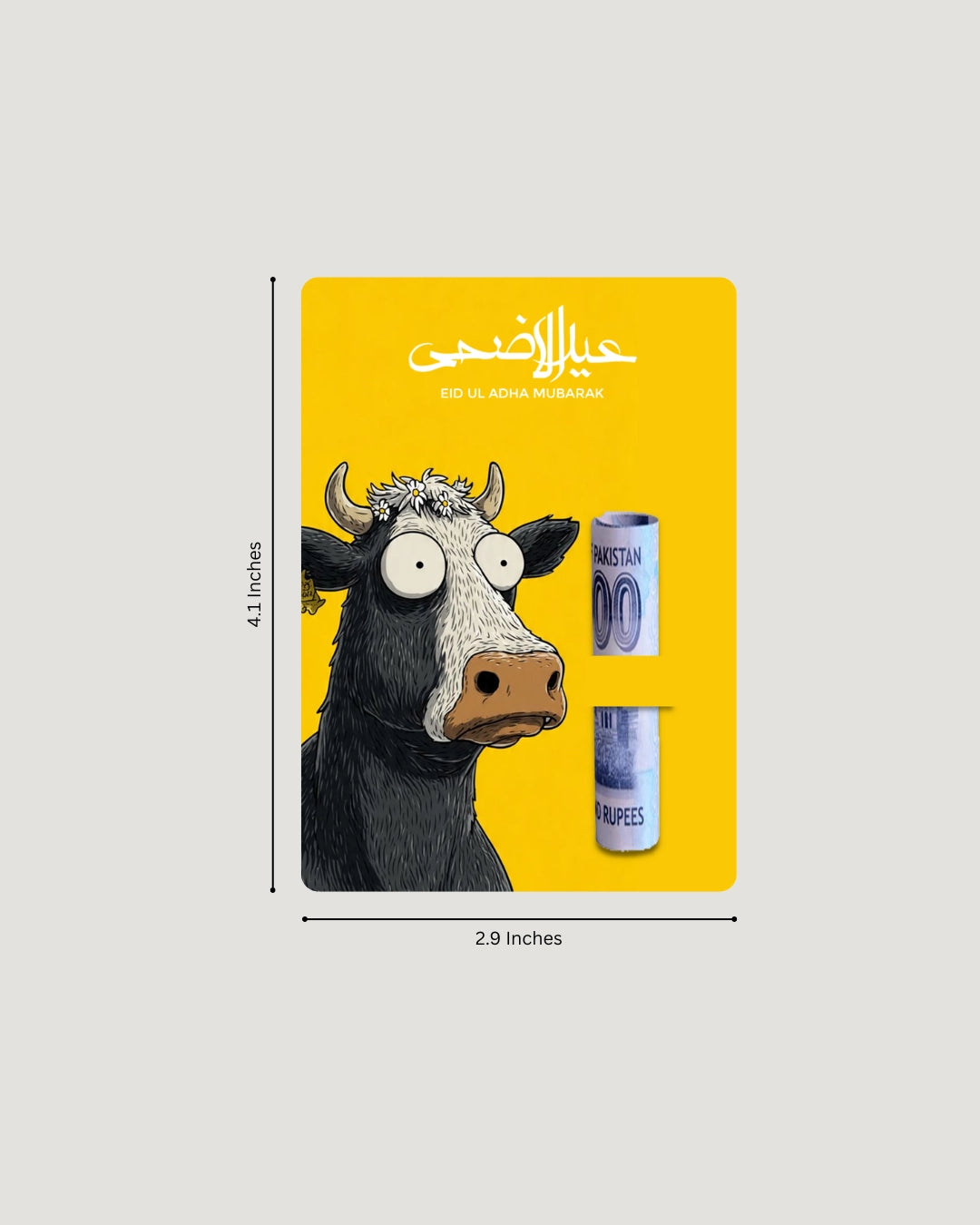 Cartoon Cow Eiddi Card