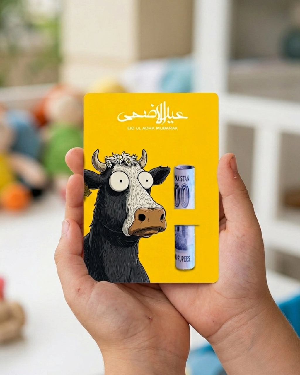 Cartoon Cow Eiddi Card
