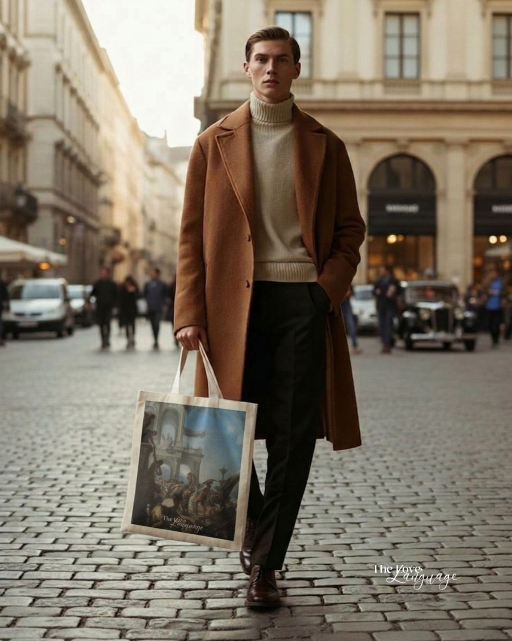 Old Masters baroque painting on a natural canvas tote bag. Grand classical art print, high quality. Shop online with delivery across Lahore & Pakistan.