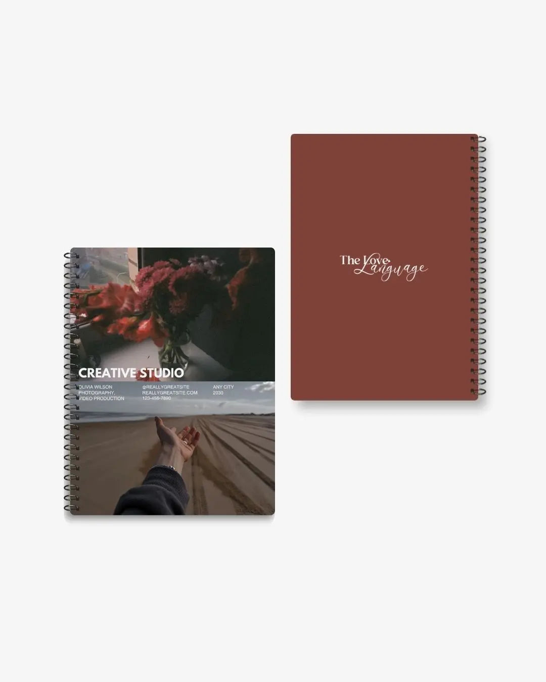 creative studio portfolio moody aesthetic spiral notebook Pakistan – thelovelanguage.pk