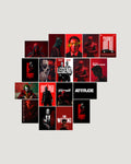 Dark male aesthetic 18-poster A4 pack with Joker John Wick Deadpool wall posters Pakistan by The Love Language