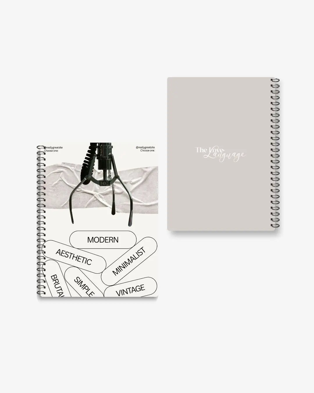 design aesthetic minimalist style spiral notebook Pakistan – thelovelanguage.pk