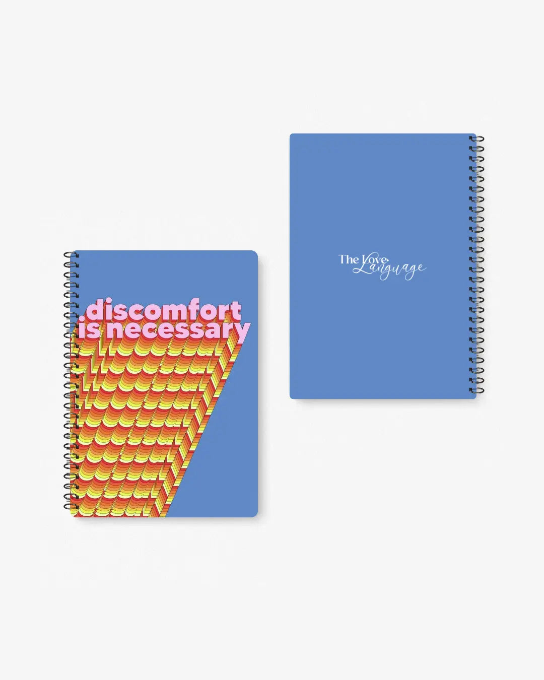 discomfort is necessary retro 3D motivational A5 spiral notebook Pakistan – thelovelanguage.pk
