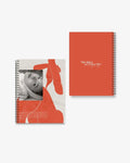 editorial red silhouette aesthetic spiral notebook gift for her Pakistan – thelovelanguage.pk