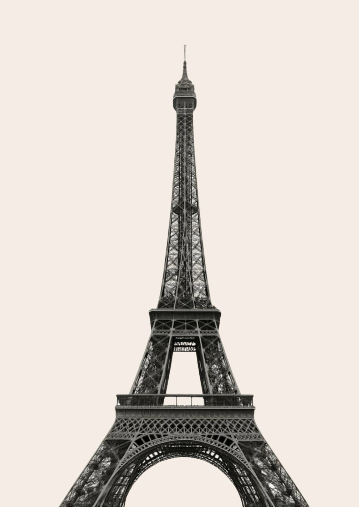 Eiffel Tower Poster – Minimal Travel Wall Art