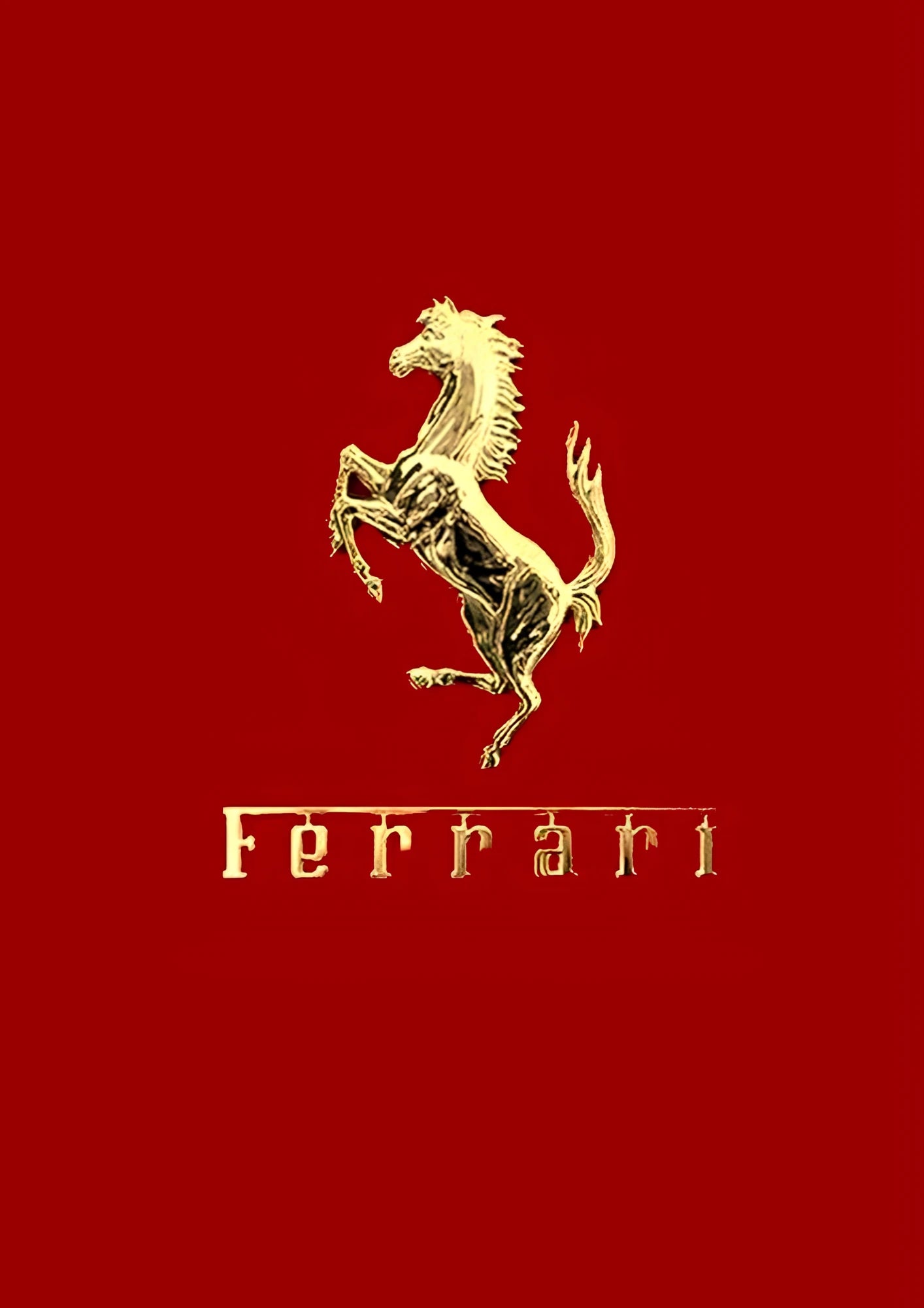 Ferrari Gold Emblem Poster – Gift for Him, Pakistan