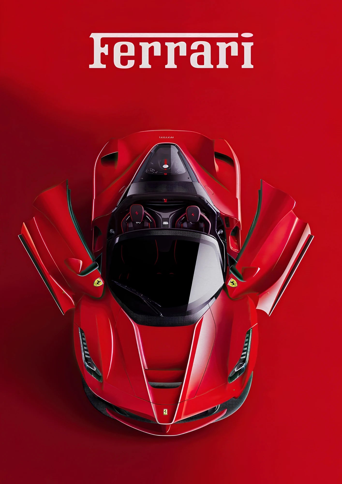 LaFerrari Top-View Poster – Gift for Car Lovers, Pakistan