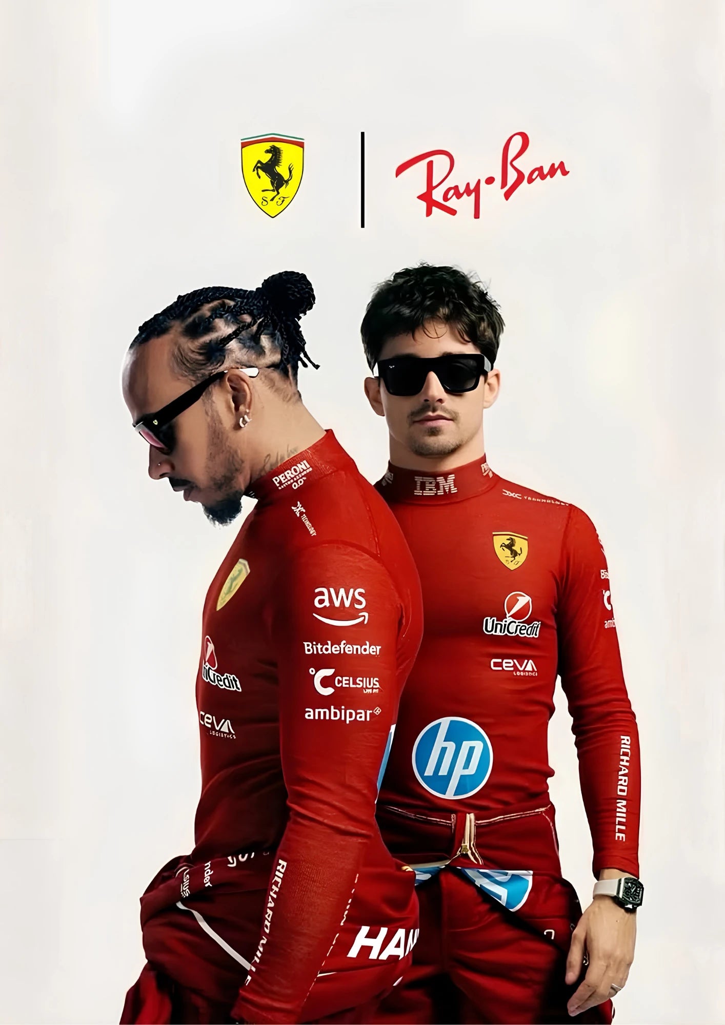Hamilton & Leclerc Poster – F1 Fan Gift, Pakistan