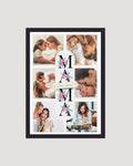 Floral MAMA botanical letter personalised photo frame with 6 photos Mother's Day gift by The Love Language Pakistan