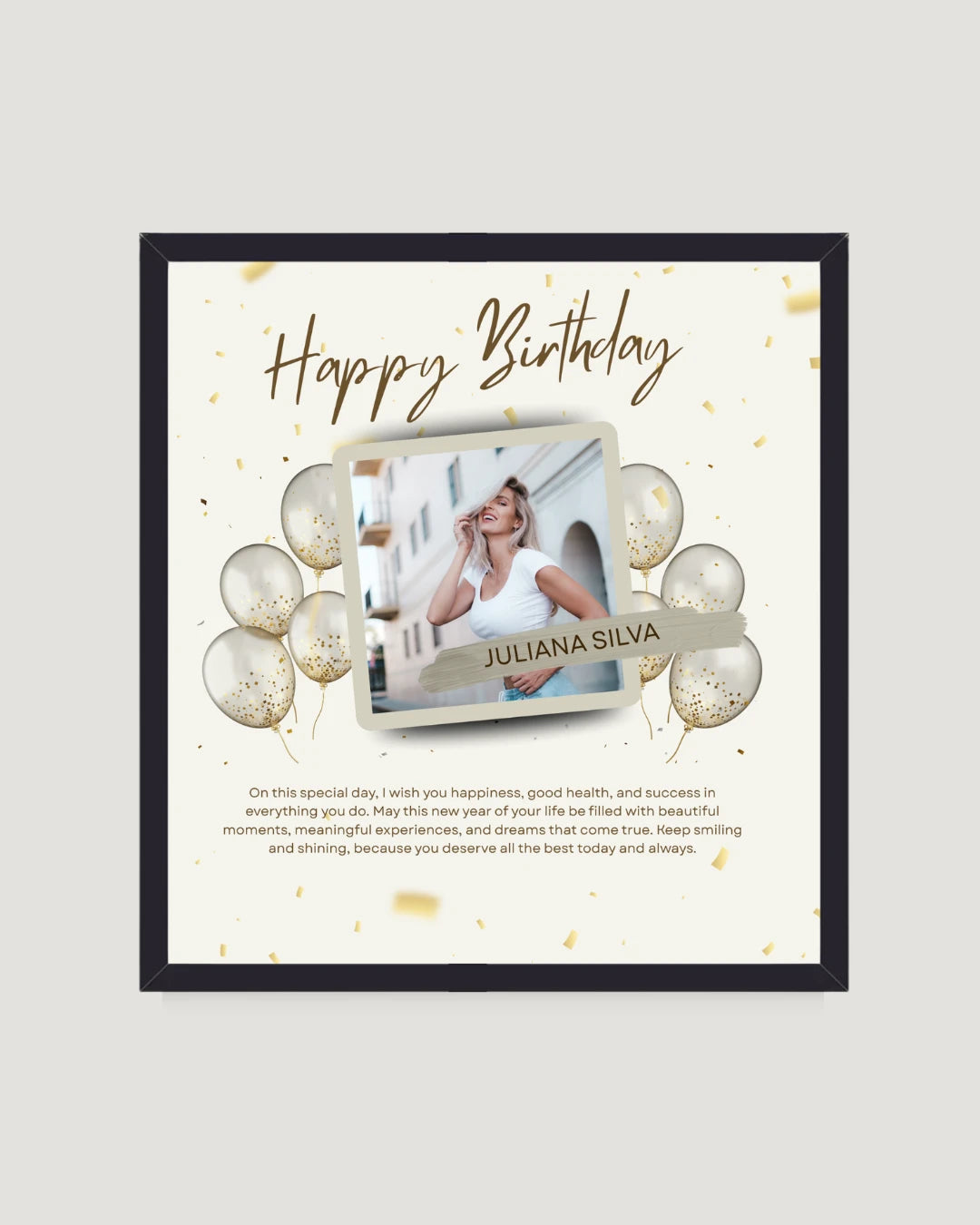 Gold Birthday Photo Frame – Luxury Personalised Gift Pakistan