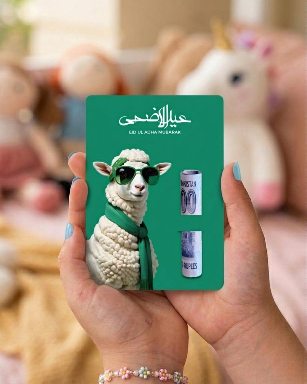 Green Scarf Bakra Eiddi Card