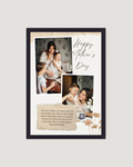 Happy Mother's Day botanical polaroid scatter personalised photo frame with torn paper dedication and dried flowers by The Love Language Pakistan