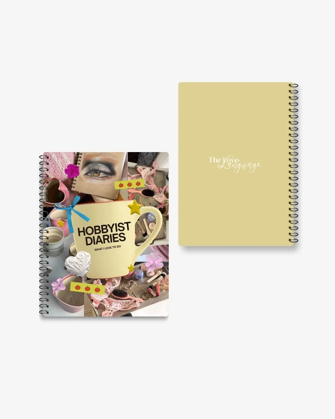 hobbyist diaries aesthetic collage spiral notebook gift for creative girls Pakistan – thelovelanguage.pk