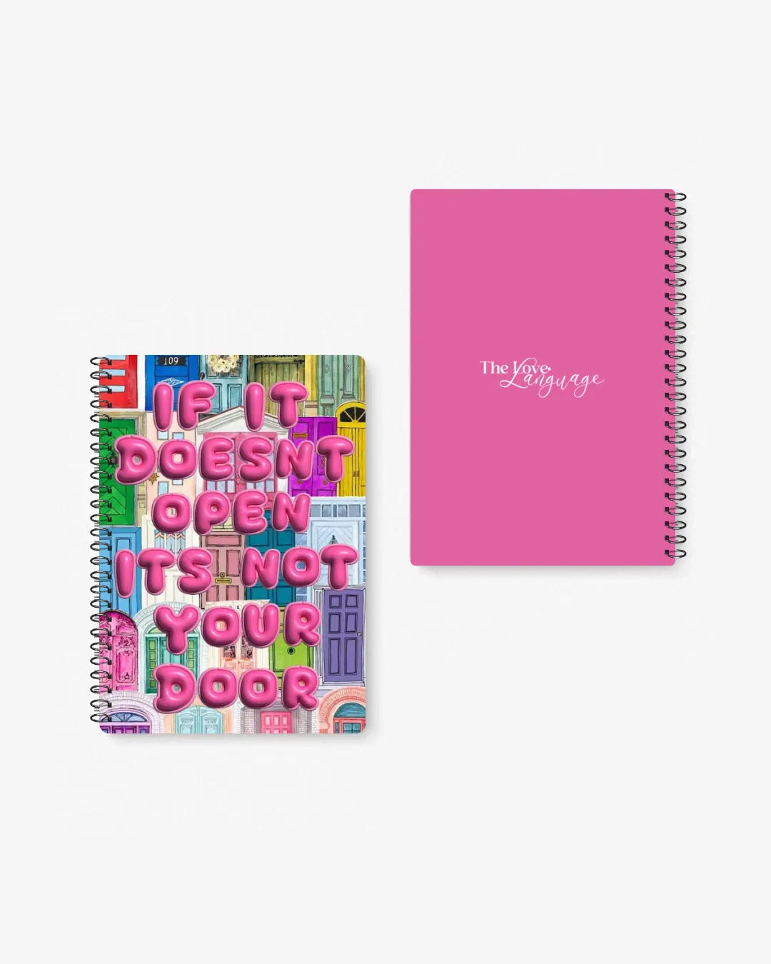 if it doesn't open not your door fun bubble text A5 spiral notebook Pakistan – thelovelanguage.pk