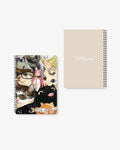 illustrated cats collage cute A5 spiral notebook gift for cat lovers Pakistan – thelovelanguage.pk
