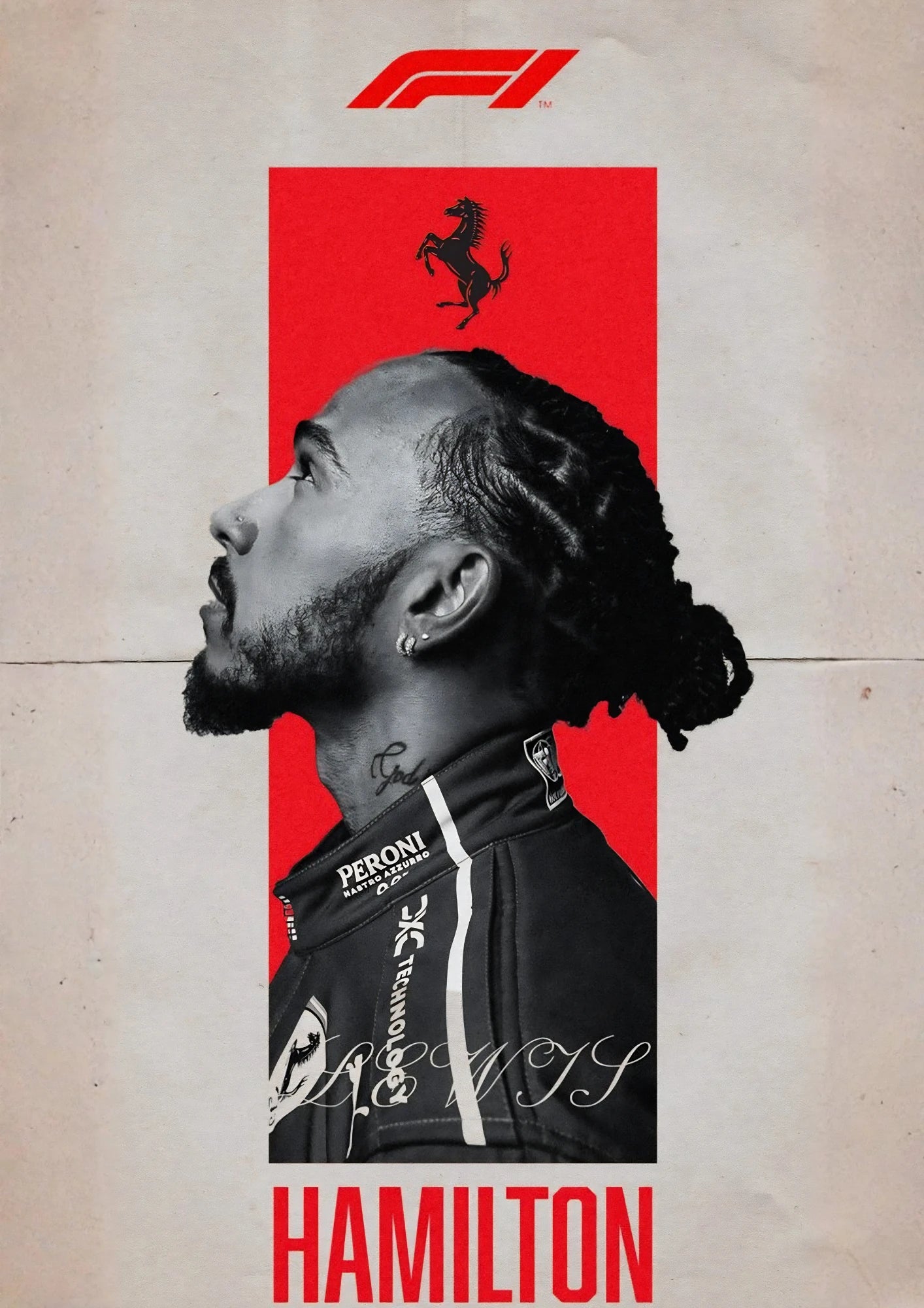 Lewis Hamilton F1 Poster – Racing Fan Room Decor