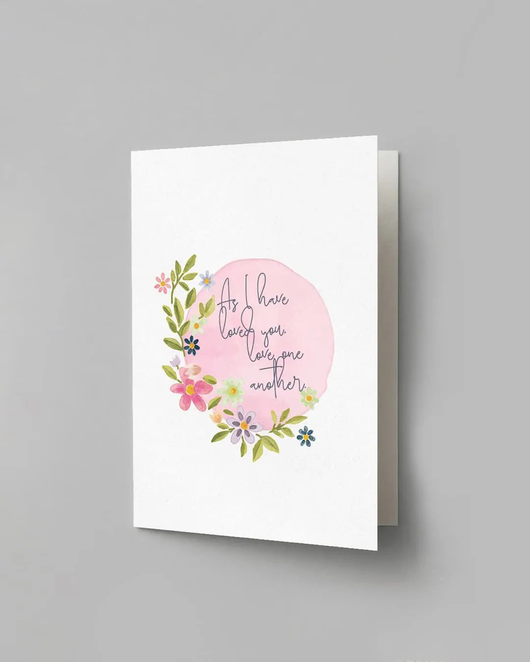 Floral wreath love quote printed Happy Mother's Day greeting card by The Love Language Pakistan