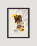 Memories last forever photo frame with 2 polaroid photos washi tape sunflower detail personalised gift by The Love Language Pakistan