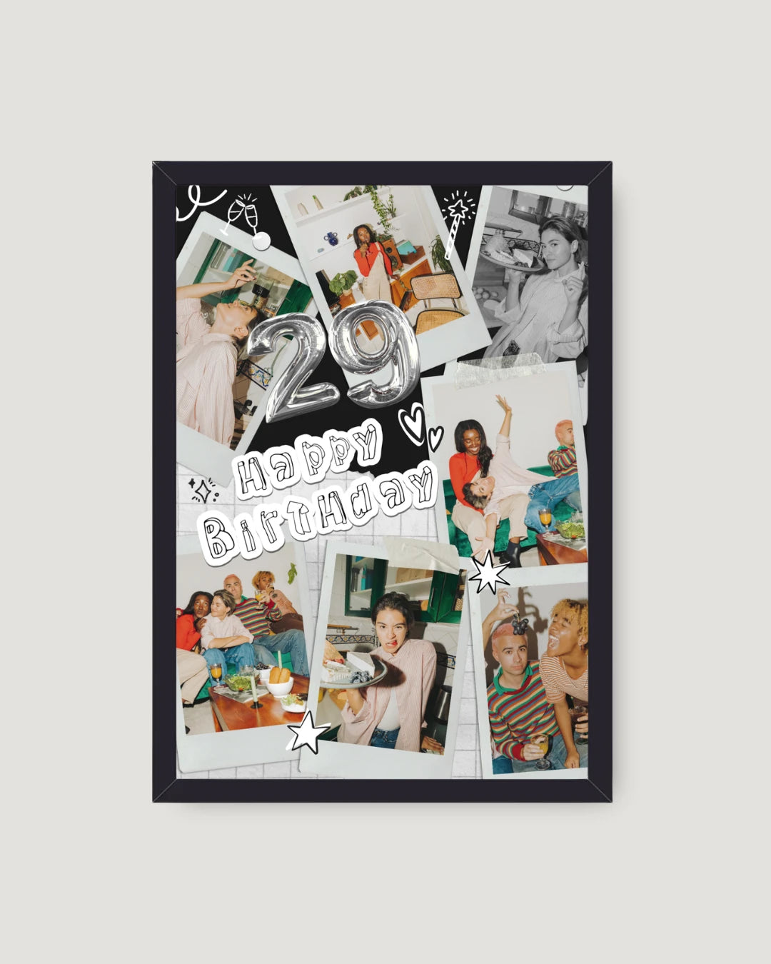 29th Birthday Photo Collage Frame – Milestone Gift Pakistan