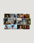 Mixed aesthetic 12-poster A4 pack cinematic editorial anime wall posters Pakistan by The Love Language