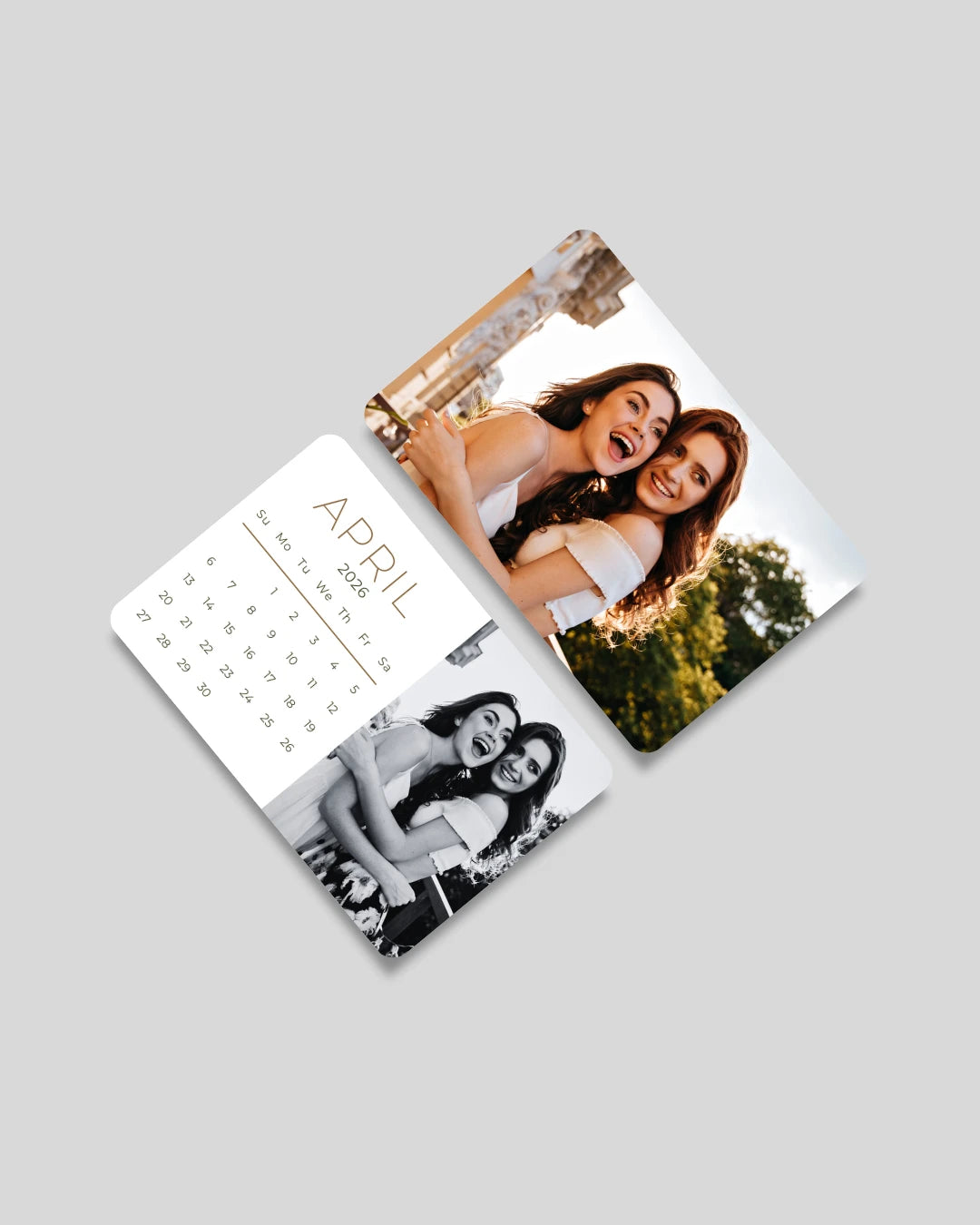 Photo calendar wallet card with custom date — personalised gift, Pakistan