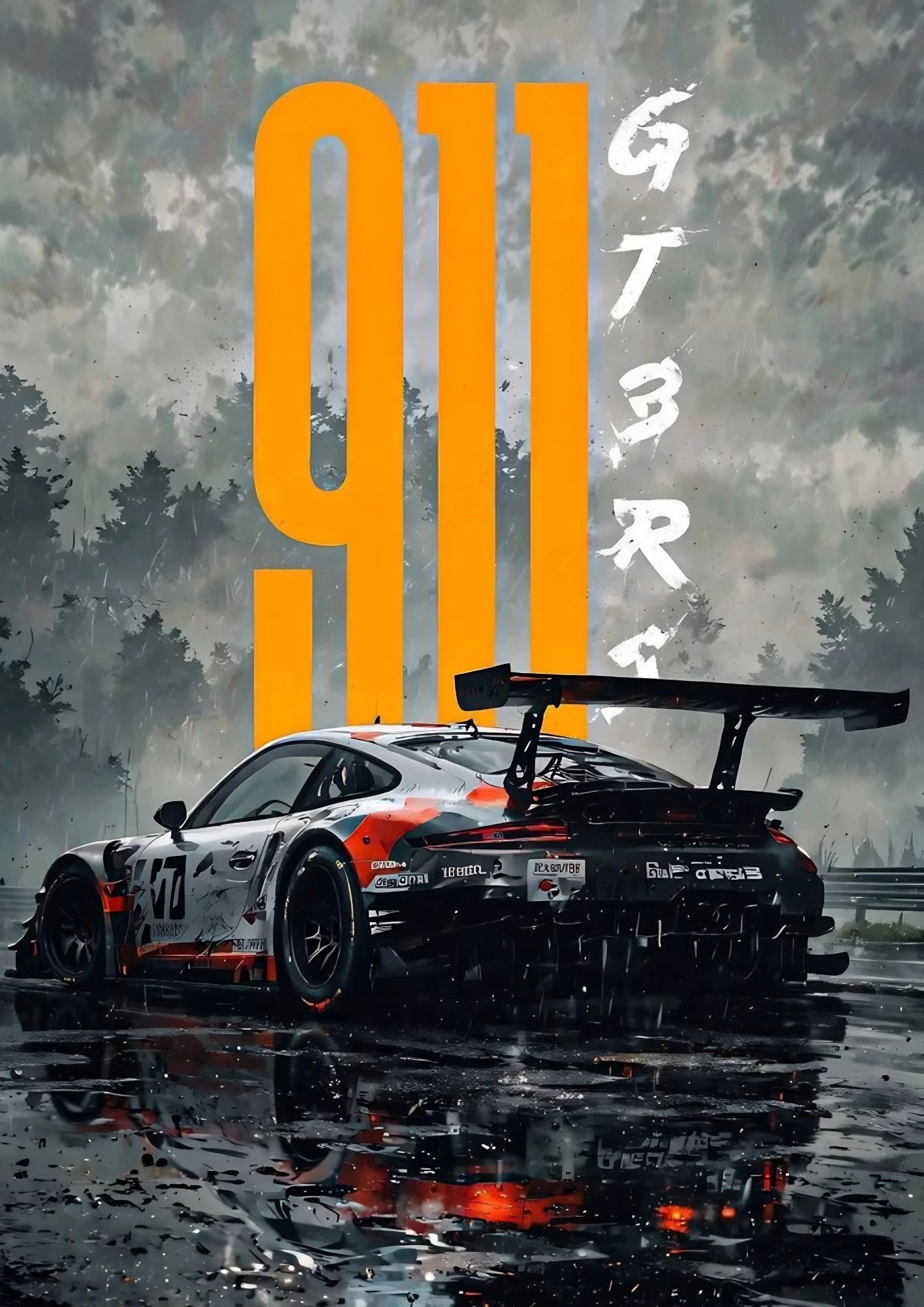 Porsche 911 GT3 RS Poster – Gift for Car Lovers